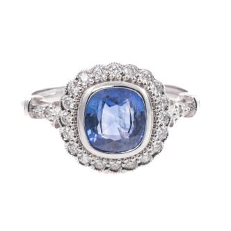 1.78ct Sri Lankan Sapphire Diamond Ring