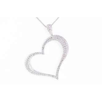 2.06ct Diamond Heart Pendant