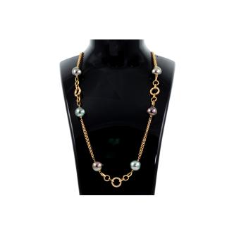 Tahitian Pearl and Diamond Necklace