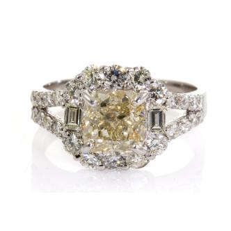 2.02ct Fancy Light Yellow Diamond Ring