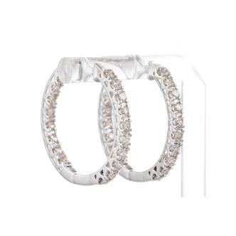 2.00ct Diamond Hoop Earrings