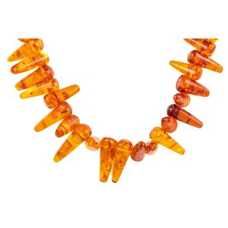 Amber Bead Necklace 41.9g