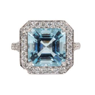 5.74ct Aquamarine and Diamond Ring