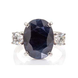 8.75ct Sapphire and Diamond Ring