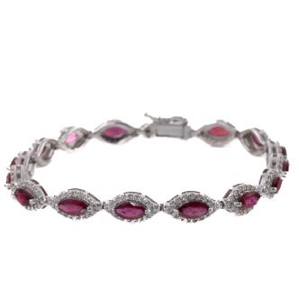 6.21ct Ruby and Diamond Bracelet