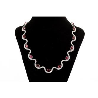 10.08ct Ruby and Diamond Necklace