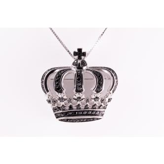 3.03Ct Black Diamond Brooch/Pendant