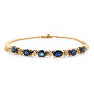 2.40ct Sapphire and Diamond Bracelet