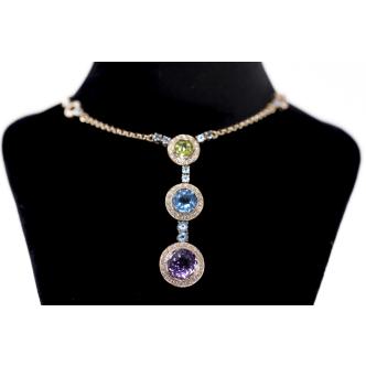 Multi-coloured Gemstones Necklace