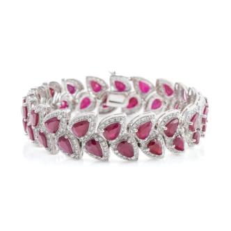 30.37ct Mozambique Ruby & Diamond GIA