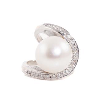 14.5mm South Sea Pearl and Diamond Ring