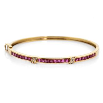 Ruby and Diamond Bangle