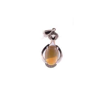 2.30ct Opal and Diamond Pendant