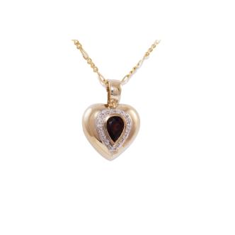 1.50ct Garnet and Diamond Pendant