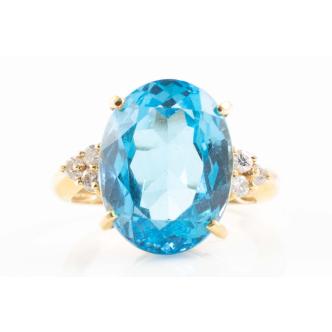 11.30ct Topaz and Diamond Ring