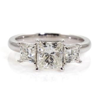 2.50ct Diamond Trilogy Ring DCLA, GIA
