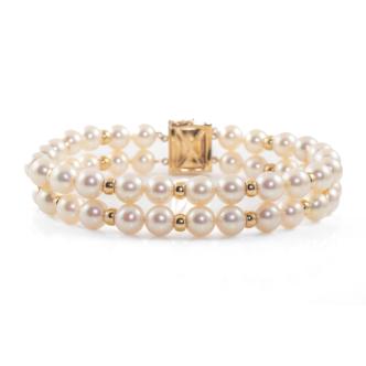 Akoya Pearl Double Row Bracelet