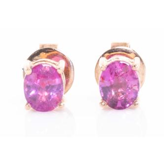Unheated Ceylon Padparadscha Earrings