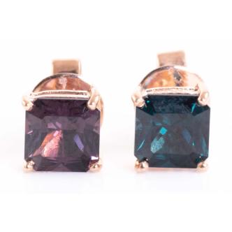 Unheated Ceylon Spinel Stud Earrings
