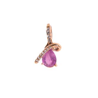 1.05ct Unheated Pink Sapphire Pendant