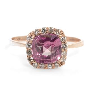 1.86ct Unheated Sapphire & Diamond Ring