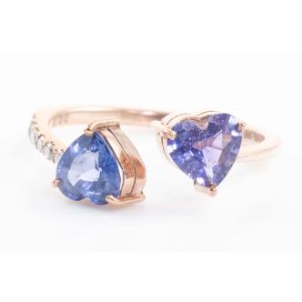 1.23ct Unheated Sapphire & Diamond Ring