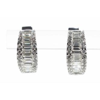 0.73ct Diamond Hoop Earrings