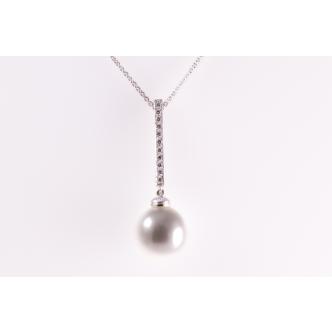 12.4mm South Sea Pearl & Diamond Pendant