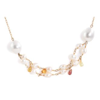 Pearl and Tourmaline Necklace
