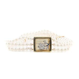 Pearl and Diamond Bracelet