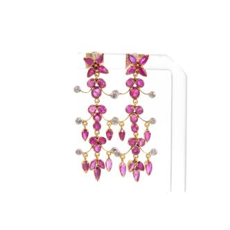 4.00ct Ruby and Diamond Earrings