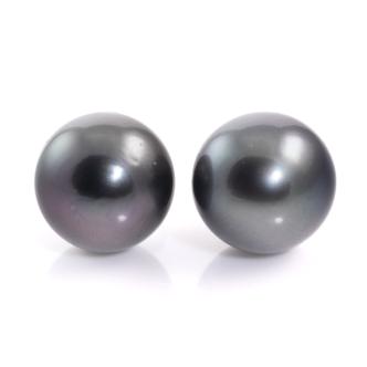 11mm Tahitian Pearl Stud Earrings