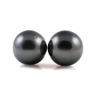 11.2-11.5mm Tahitian Pearl Stud Earrings