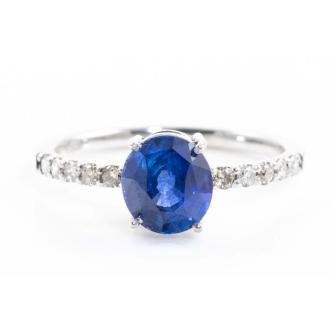 Ceylon Sapphire and Diamond Ring