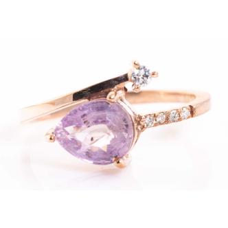 1.21ct Unheated Sapphire & Diamond Ring