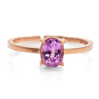Unheated Padparadscha Sapphire Ring