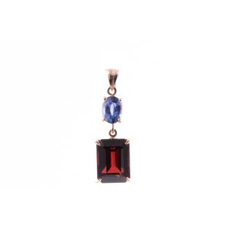 Garnet & Sapphire Pendant