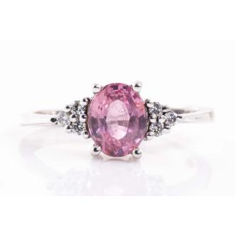 0.81ct Unheated Sapphire & Diamond Ring
