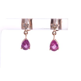 Ceylon Sapphire and Diamond Earrings