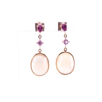 15.75ct Moonstone & Sapphire Earrings