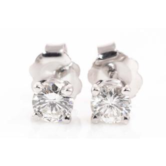 0.44ct Round Diamond Stud Earrings