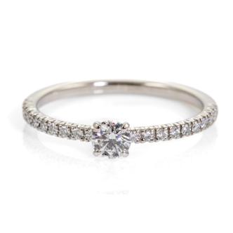 0.18ct Cartier Solitaire Ring GIA D VVS1