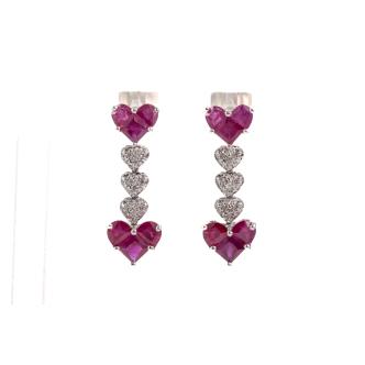 3.30ct Ruby and Diamond Earrings
