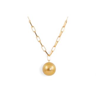 13.6mm Golden South Sea Pearl Pendant