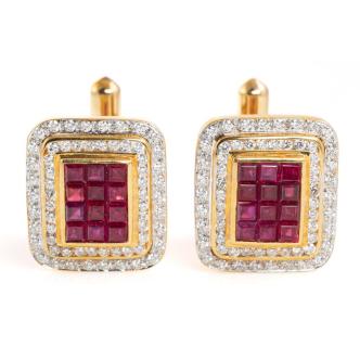 Ruby and Diamond Cufflinks