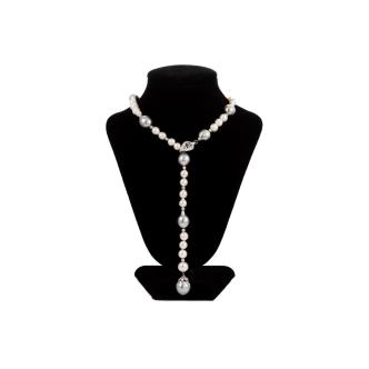 11.5mm - 4.8mm Pearl Lariat Necklace