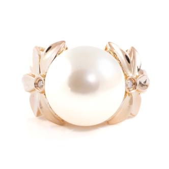 13.2mm South Sea Pearl & Diamond Ring