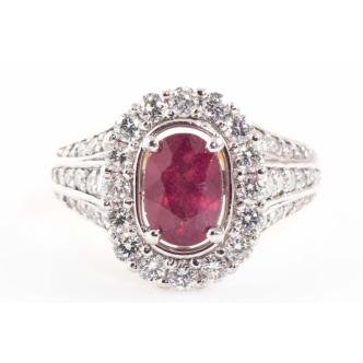 1.25ct Ruby and Diamond Ring