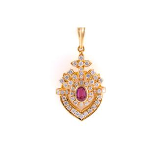 0.50ct Ruby and Diamond Pendant