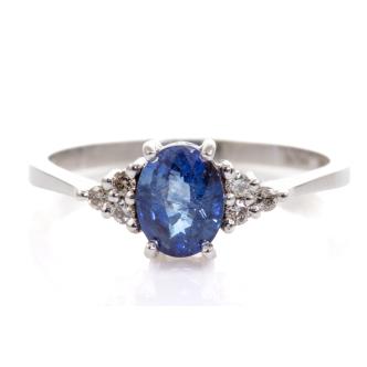 Ceylon Blue Sapphire and Diamond Ring